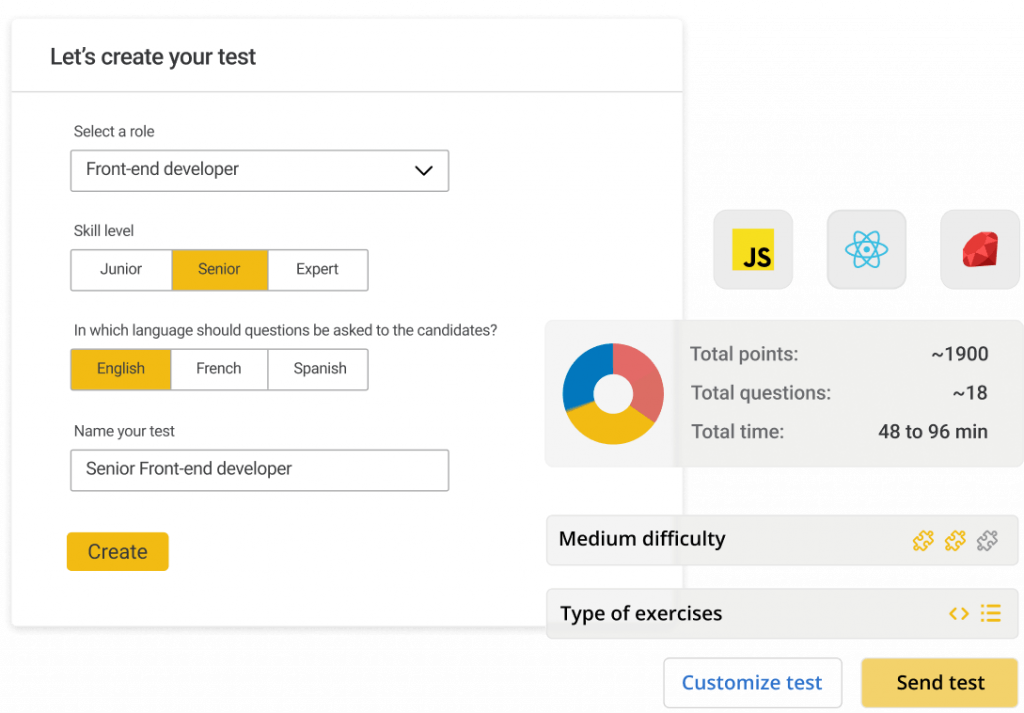 CoderPad Screen lets you create technical tests quickly even if you're not techy